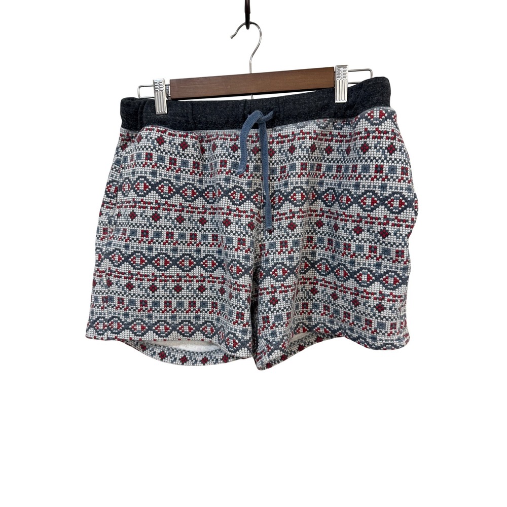 Chubbies Sweat Shorts Medium Multicolor Fair Isle Fleece Lined Geometric Lounge